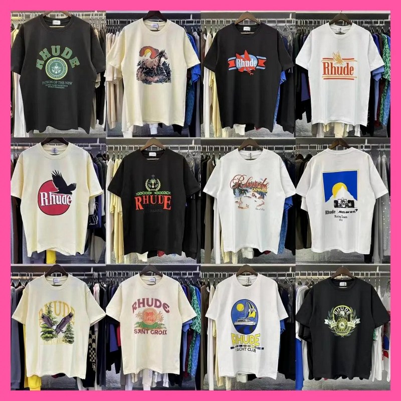Rhude Streetwear T-Shirt Collection Review: 220g Long-Staple Cotton, Loose Cut, 90-Plus Color Codes